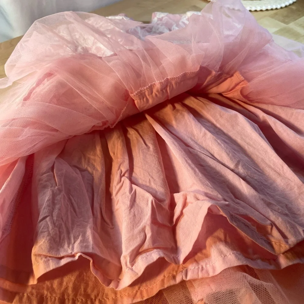 Mayoral Pink and White Floral Lace Dress